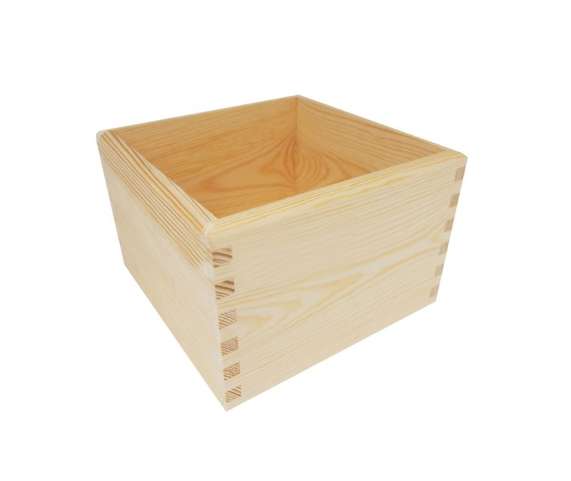 Dřevěná krabička - zásobník (17x17x11cm)