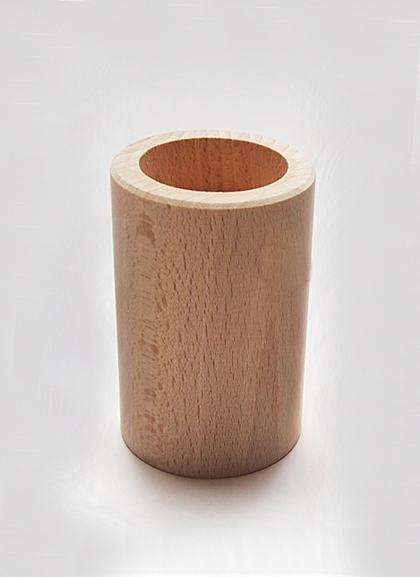 Dřevěný svícen na čajové svíčky BUKOVÝ - KULATÝ, 6cm
