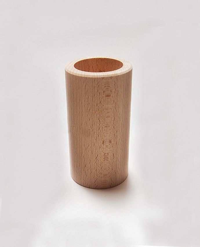 Dřevěný svícen na čajové svíčky - KULATÝ, 8cm