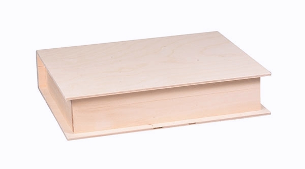 Dřevená krabička KNIHA menší (21x17x4,5cm) 