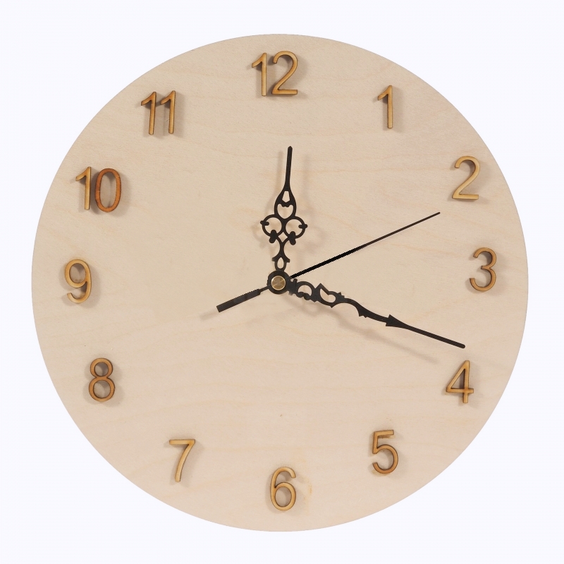Dřevěné hodiny + ČÍSLA (25cm)
