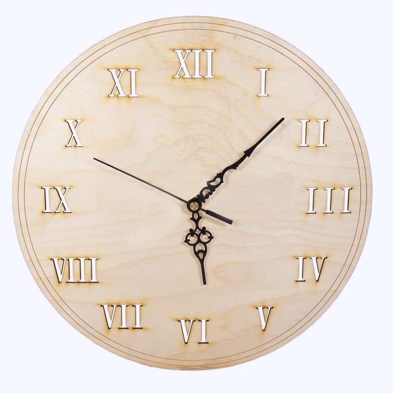 Dřevěné hodiny ŘÍMSKÁ ČÍSLA (29cm)