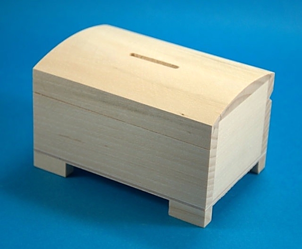 Dřevěná kasička - pokladnička OTEVÍRACÍ menší