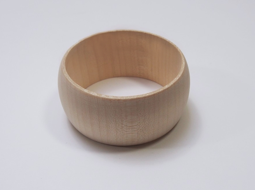 Dřevěný náramek - ZAOBLENÝ (4cm)