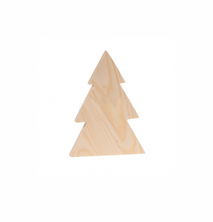 Dřevěné výřezy - STROMEČEK MASIV - MALÝ (10,2x7,3cm)