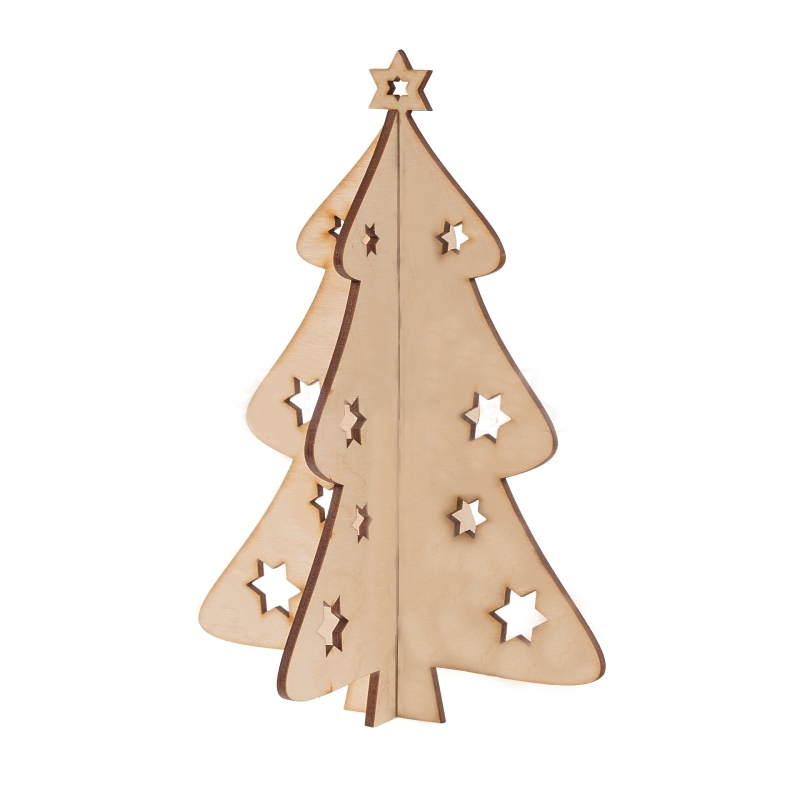 Vánoční dekorace - STROMEČEK 3D MENŠÍ (10,5x10,5x16,5cm)