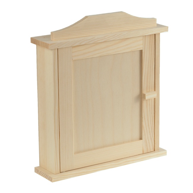 Dřevěná skříňka na klíče -  jednodvéřová