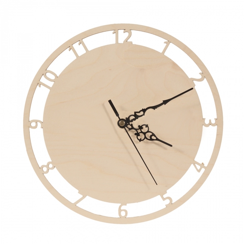 Dřevěné hodiny - s  ČÍSLY (25cm)