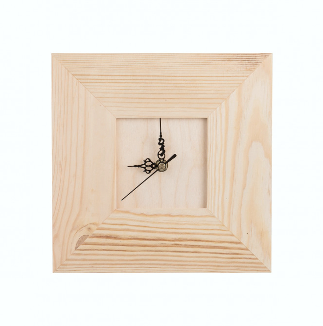 Dřevěné hodiny - RÁMEČEK  (23x23cm)