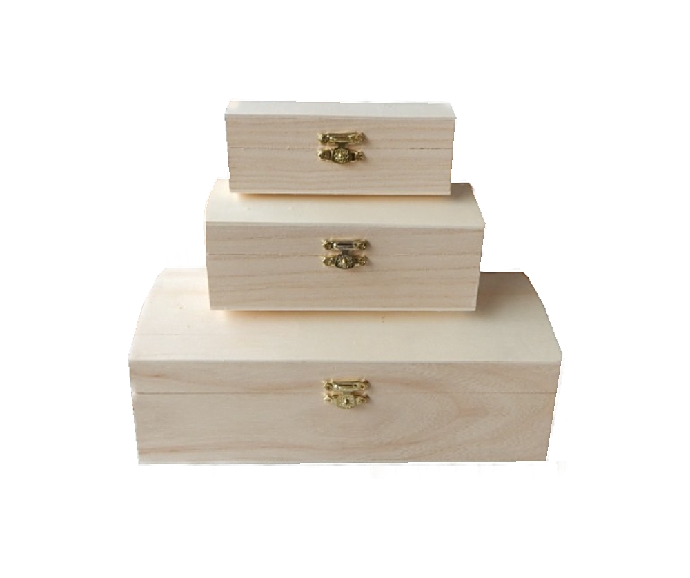 Dřevěné krabičky - TRUHLIČKY - SADA 3ks