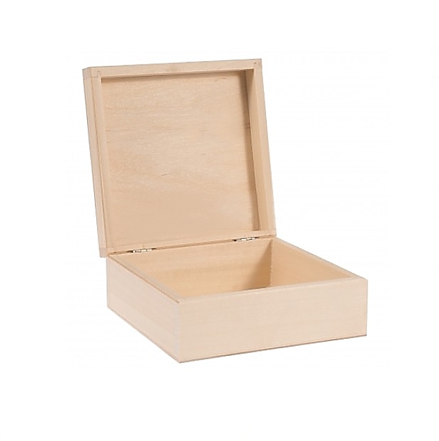 Dřevěná krabička ČTVEREC  (17,5x17,5x8cm)