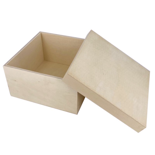 Dřevěná krabička  ČTVEREC  (16x16x8cm)