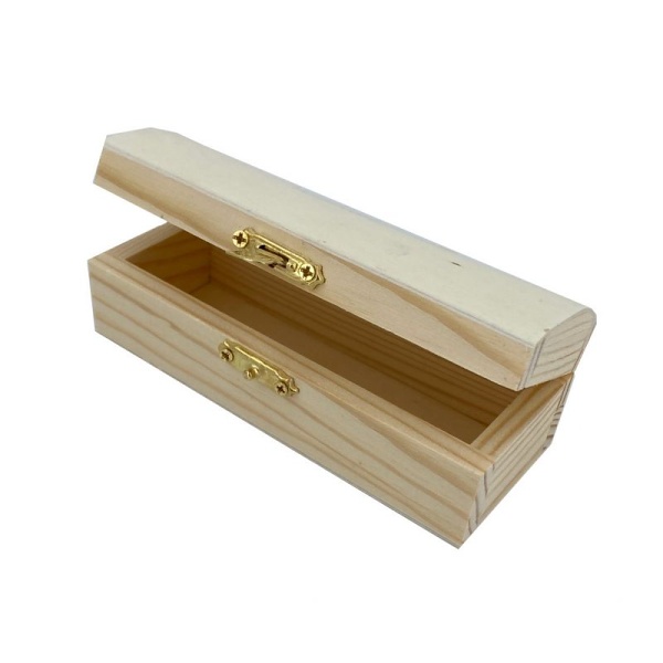 Dřevěná krabička zlaté kování (13x5x4,3cm)