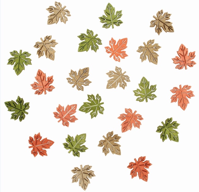 Podzimní dekorace LISTY, sada 24ks (2cm)