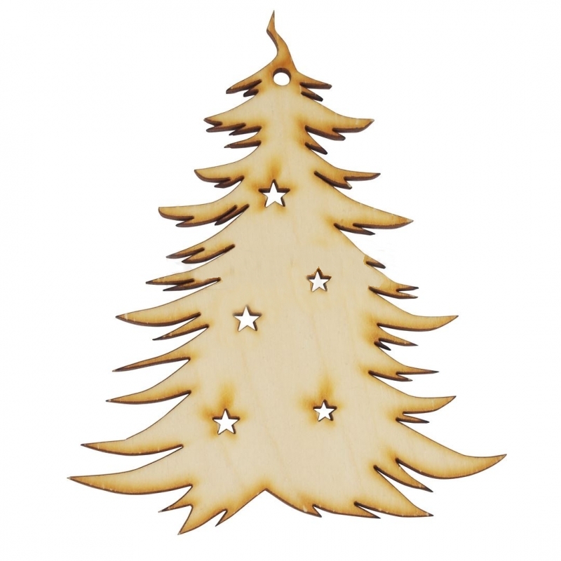 Vánoční dekorace STROMEČEK s hvězdičkami (10x8,5cm))