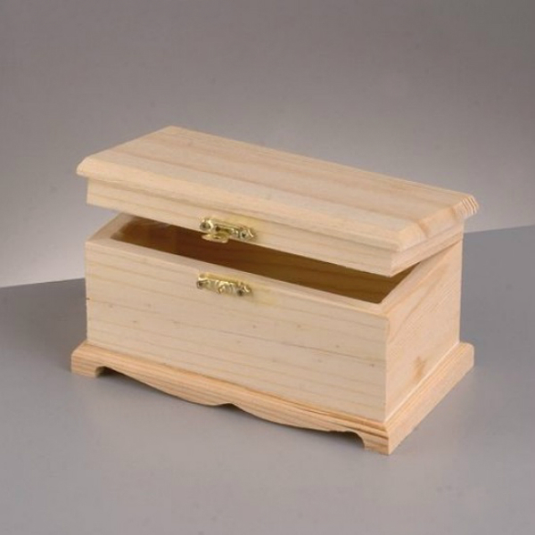 Dřevěná krabička - šperkovnice ZDOBENÁ (12x5,5x6cm)