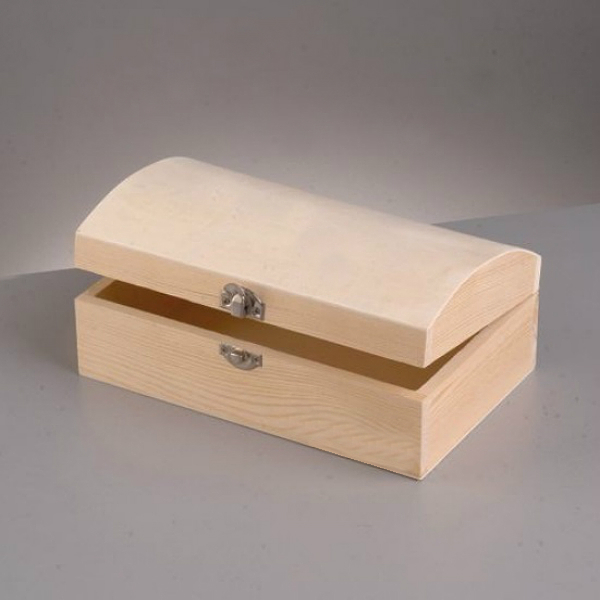 Dřevěná krabička - šperkovnice ZAOBLENÁ (19x11x7,5cm)
